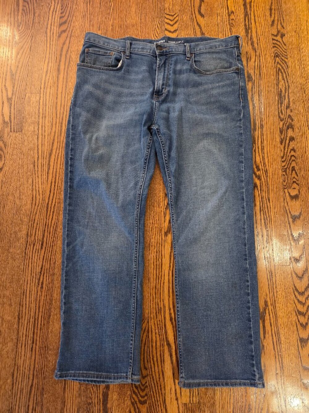 Old Navy Men's Loose Fit Jeans – Medium Blue Wash – 38x30
